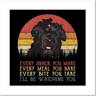 Retro Bouvier des Flandres Every Snack You Make Every Meal You Bake Posters and Art